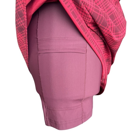 Outdoor Voices The Exercise Dress In Pomegranate Plaid Red XS - Picture 10 of 11